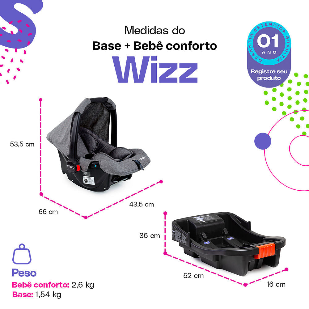Bebê Conforto Wizz com Base