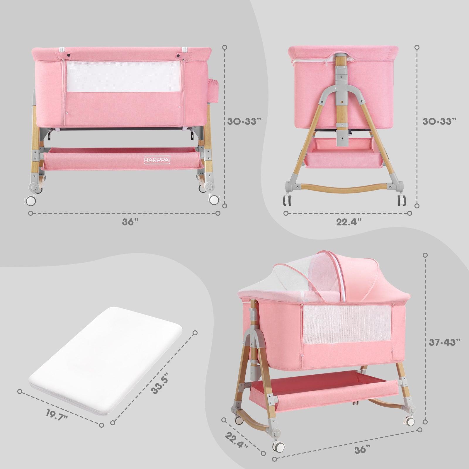 Berço Portátil HARPPA Cuddly + Kit Bebê 15 Itens – Enxoval Completo + Banho