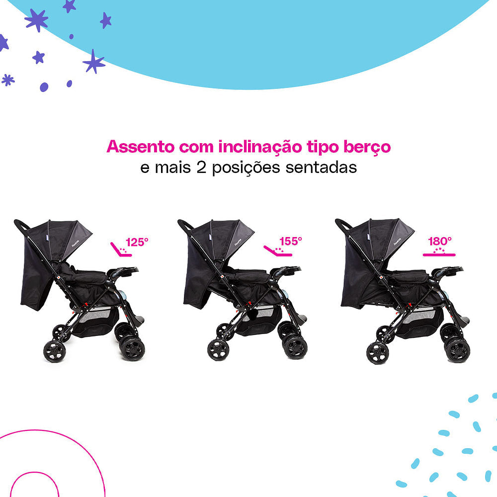 Travel System Reverse Duo + Kit Premium: Mosquiteiro & Organizador