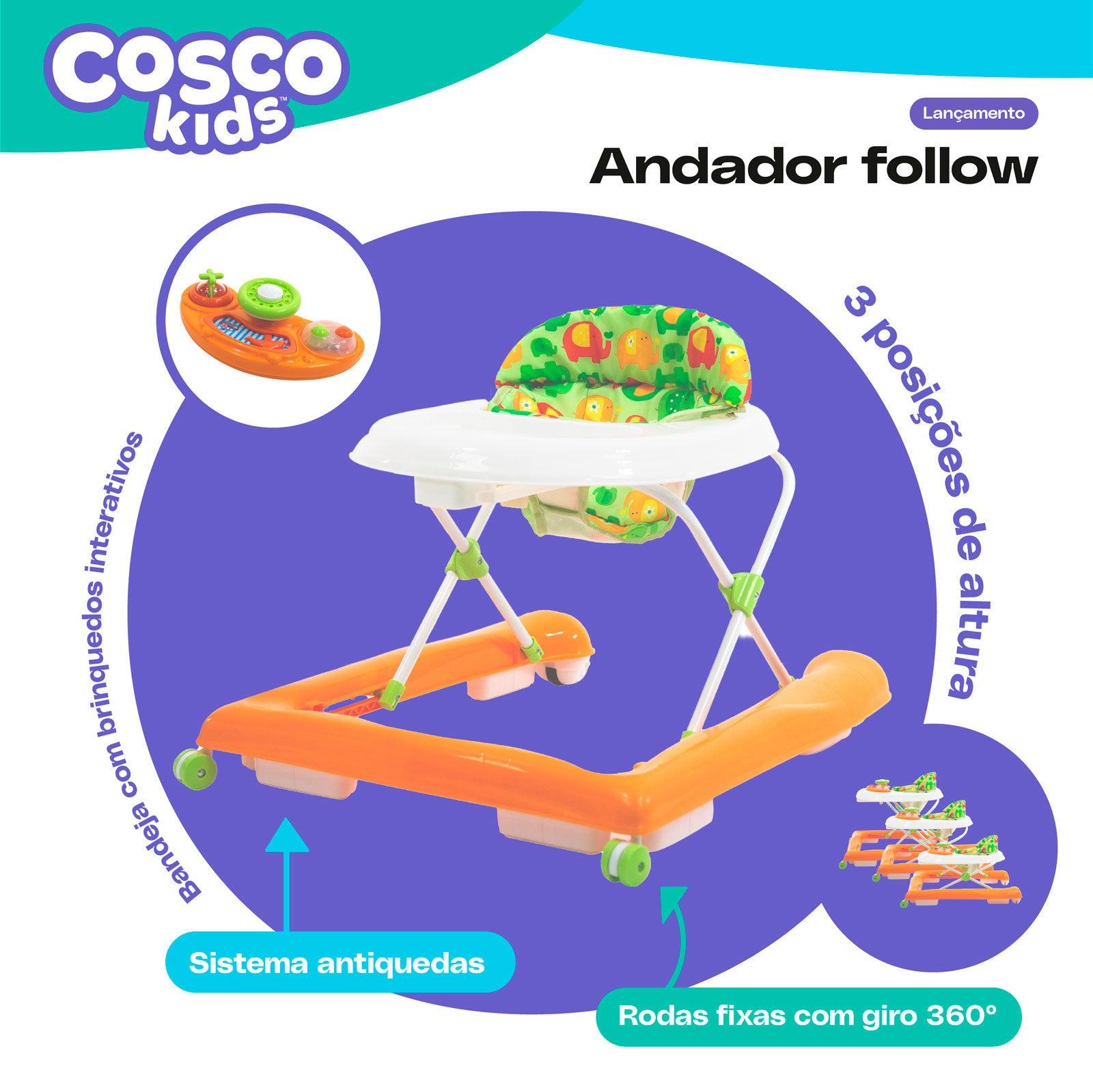 Andador Infantil Follow - BABYLIFEAndadorMinha lojaBABYLIFEIMP02354LaranjaAndador Infantil Follow