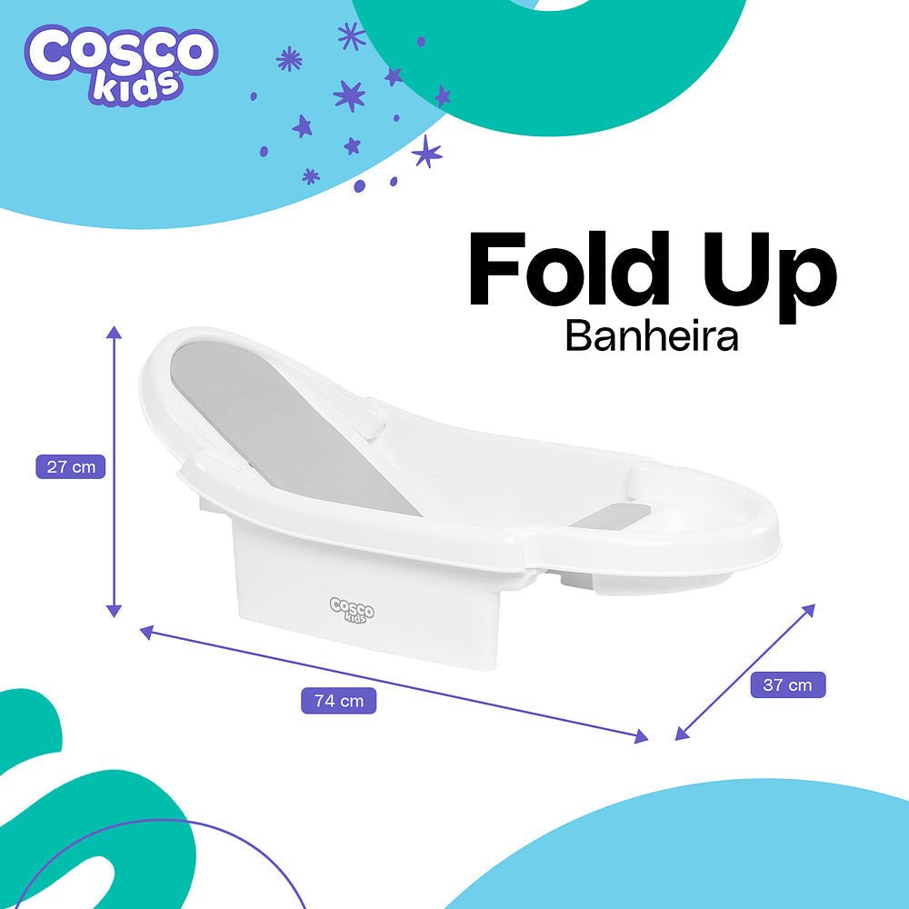 Banheira Infantil Fold Up - BABYLIFEBanheiraMinha lojaBABYLIFECAX00863Branca e CinzaBanheira Infantil Fold Up