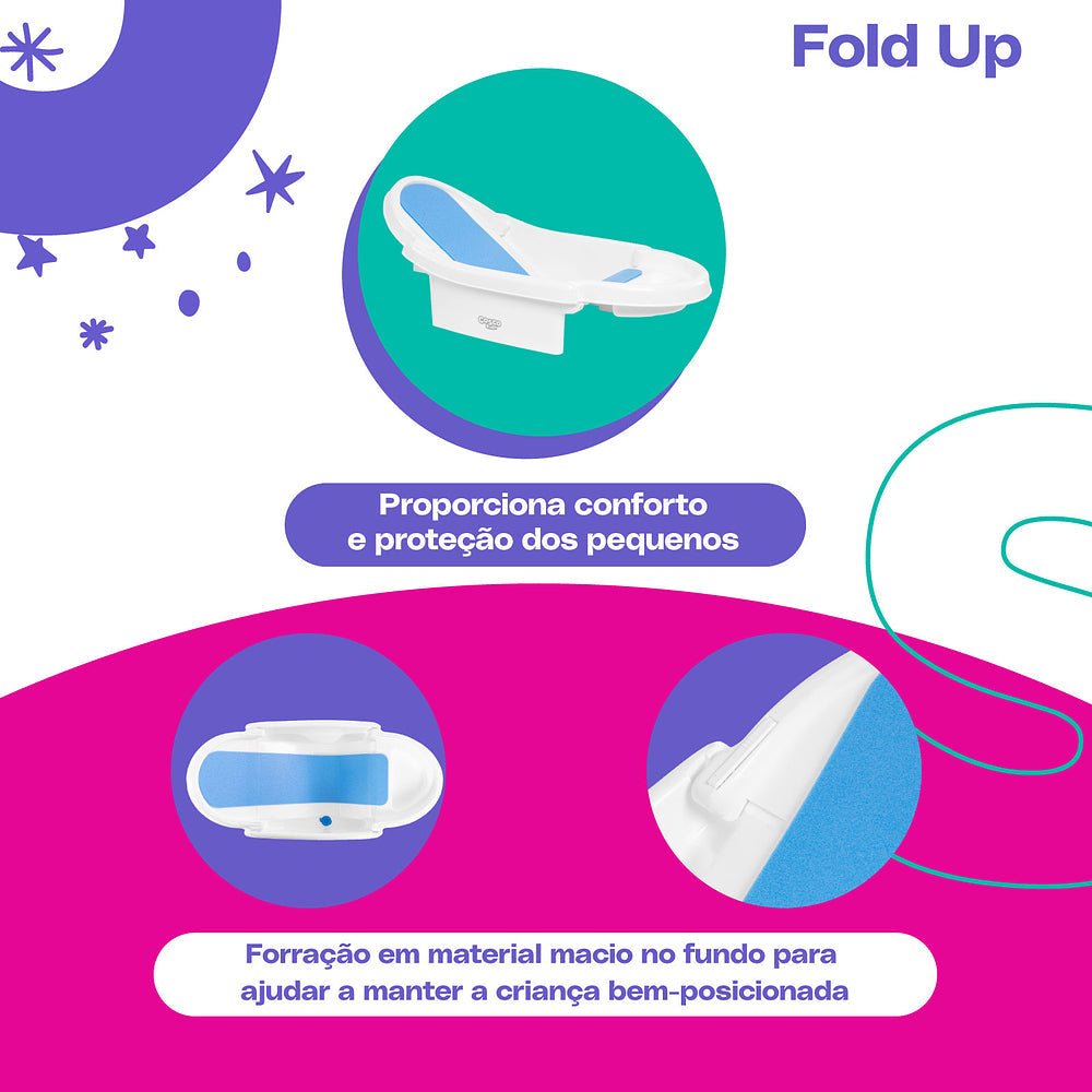 Banheira Infantil Fold Up - BABYLIFEBanheiraMinha lojaBABYLIFECAX00864Branca e AzulBanheira Infantil Fold Up