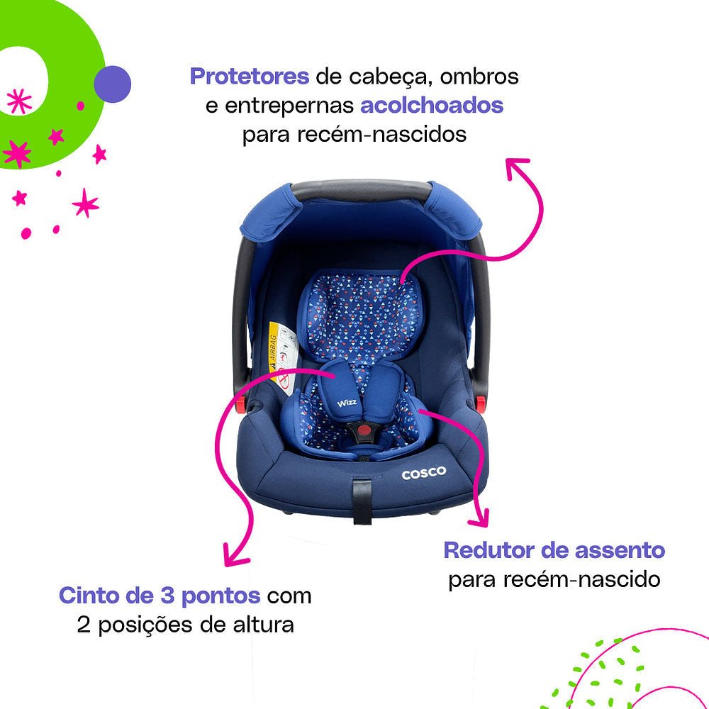 Bebê Conforto Wizz com Base - BABYLIFECadeira para AutoMinha lojaBABYLIFECAX01007Preto AbsolutoBebê Conforto Wizz com Base