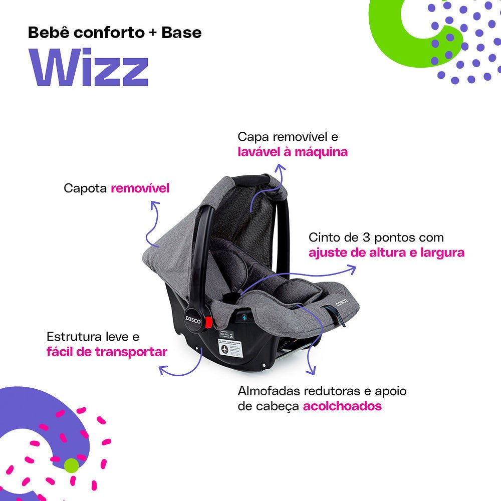 Bebê Conforto Wizz com Base - BABYLIFECadeira para AutoMinha lojaBABYLIFECAX01033PretoBebê Conforto Wizz com Base