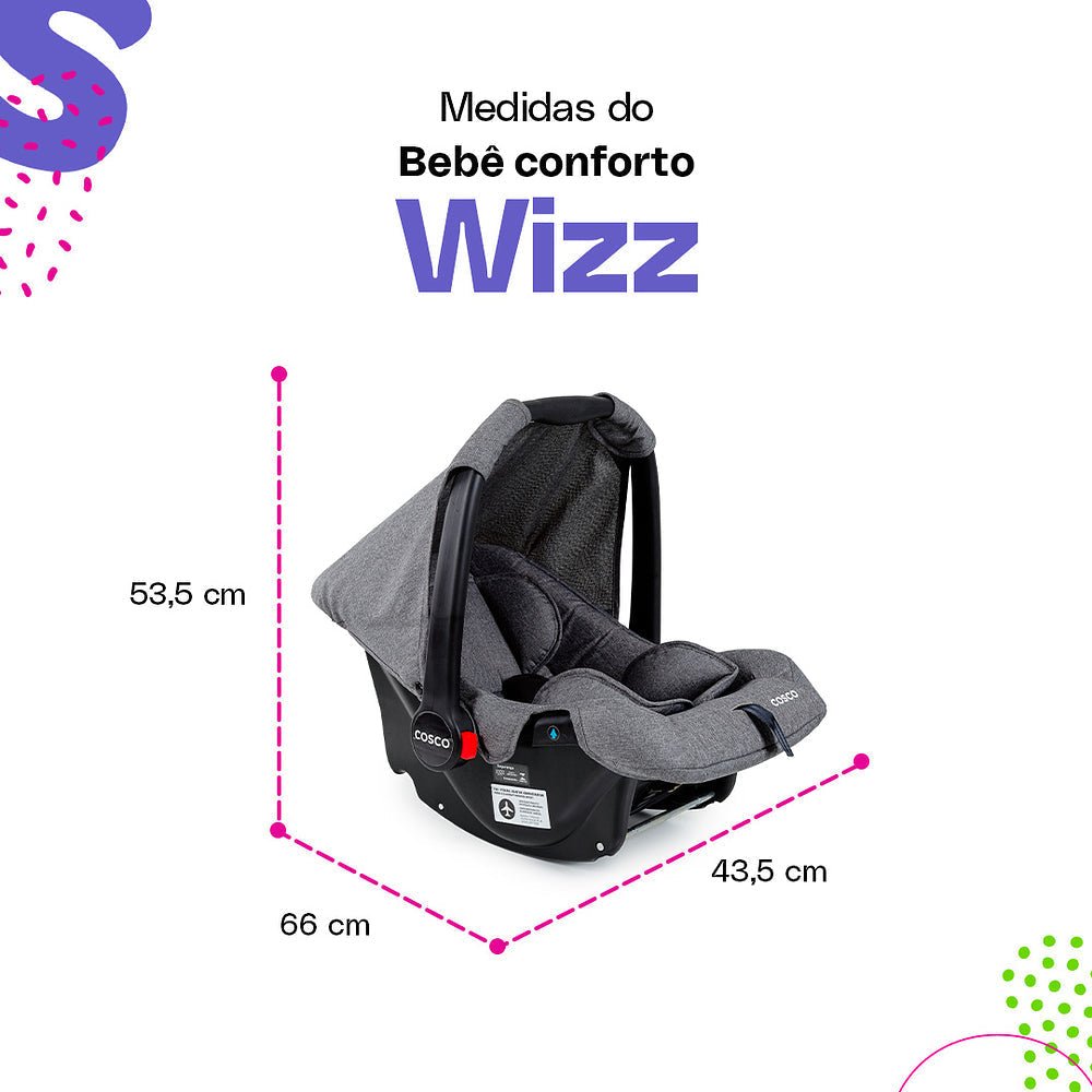Bebê Conforto Wizz - BABYLIFEBebê ConfortoMinha lojaBABYLIFECAX00696Cinza MesclaBebê Conforto Wizz