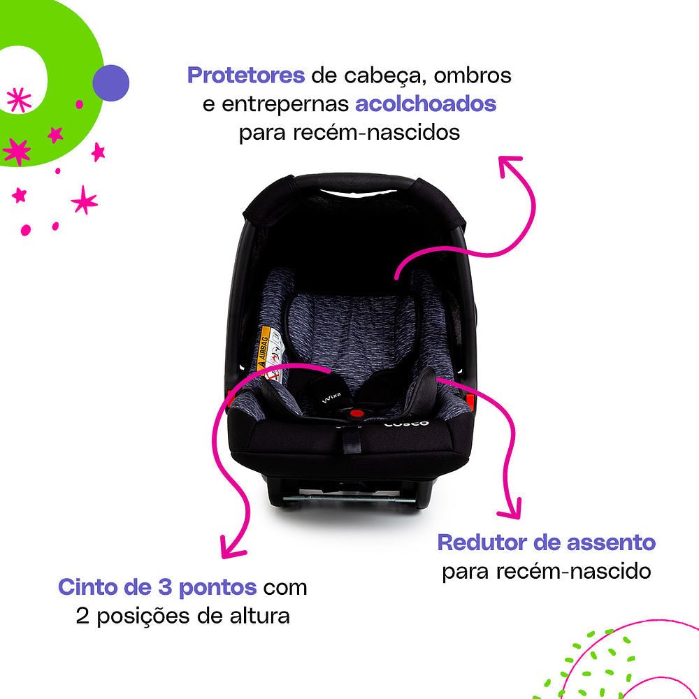 Bebê Conforto Wizz - BABYLIFEBebê ConfortoMinha lojaBABYLIFECAX00853Preto RajadoBebê Conforto Wizz