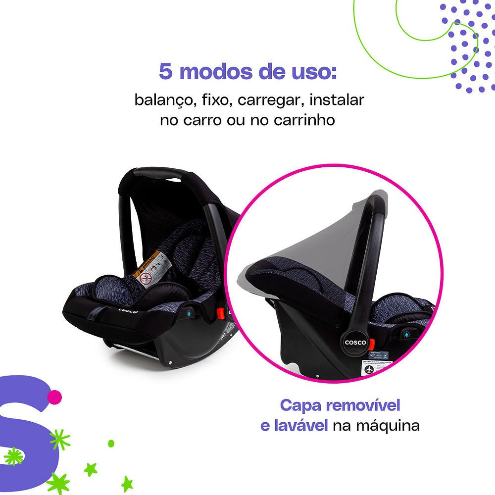 Bebê Conforto Wizz - BABYLIFEBebê ConfortoMinha lojaBABYLIFECAX00853Preto RajadoBebê Conforto Wizz