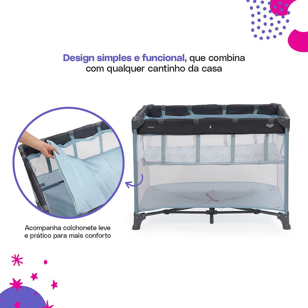 Berço Portátil Cozzy - BABYLIFEBerço PortátilMinha lojaBABYLIFEIMP02565Rosa PastelBerço Portátil Cozzy