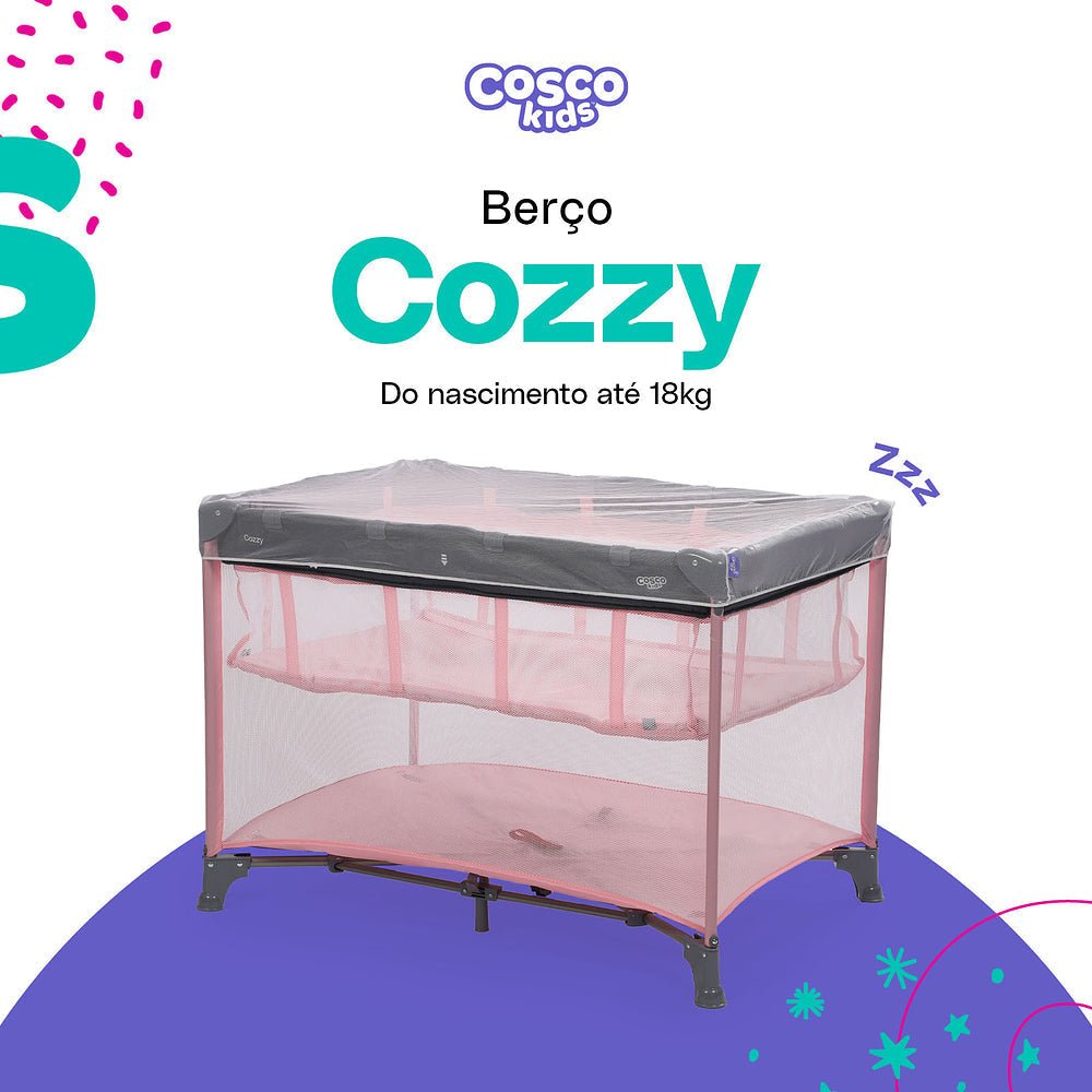 Berço Portátil Cozzy - BABYLIFEBerço PortátilMinha lojaBABYLIFEIMP02565Rosa PastelBerço Portátil Cozzy