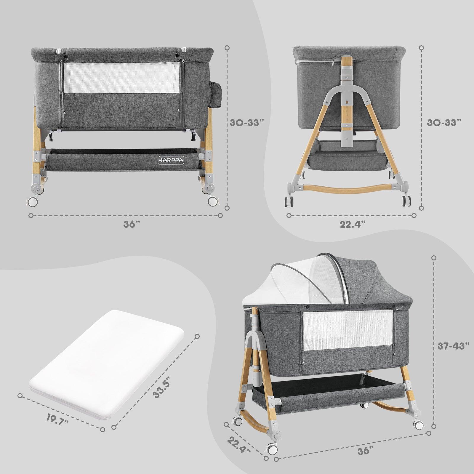 Berço Portátil HARPPA Cuddly + Kit Bebê 15 Itens – Enxoval Completo + Banho - BABYLIFEBaby Bassinet Bedside SleeperMinha lojaBABYLIFEHABC0003GY784365882715CinzaBerço Portátil HARPPA Cuddly + Kit Bebê 15 Itens – Enxoval Completo + Banho