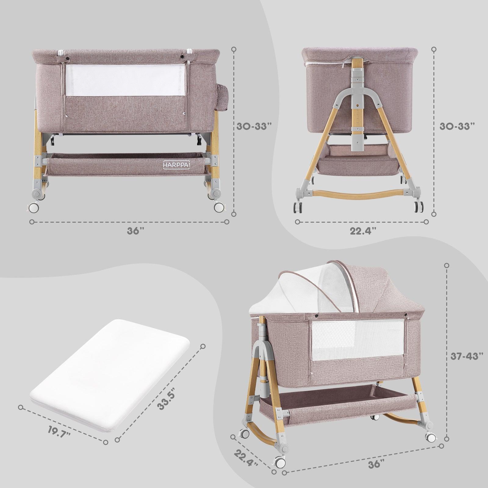 Berço Portátil HARPPA Cuddly + Kit Bebê 15 Itens – Enxoval Completo + Banho - BABYLIFEBaby Bassinet Bedside SleeperMinha lojaBABYLIFEHABC0003KQA1-US784365882739marrom claroBerço Portátil HARPPA Cuddly + Kit Bebê 15 Itens – Enxoval Completo + Banho