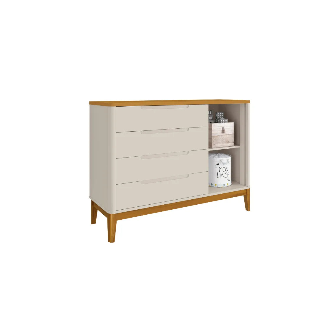 Berço Boom Slim 3 em 1 e Cômoda Boom Classic Móveis Reller