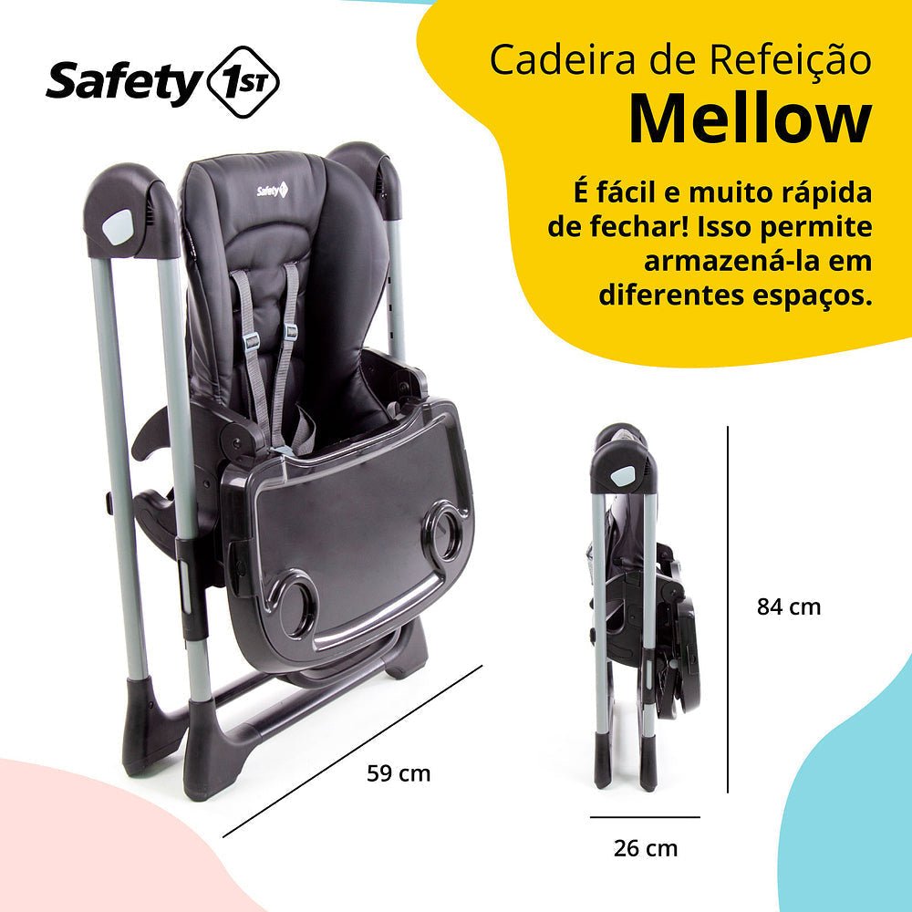 Cadeira de Alimentação Mellow - BABYLIFECadeira de RefeiçãoMinha lojaBABYLIFEIMP02258GreyCadeira de Alimentação Mellow