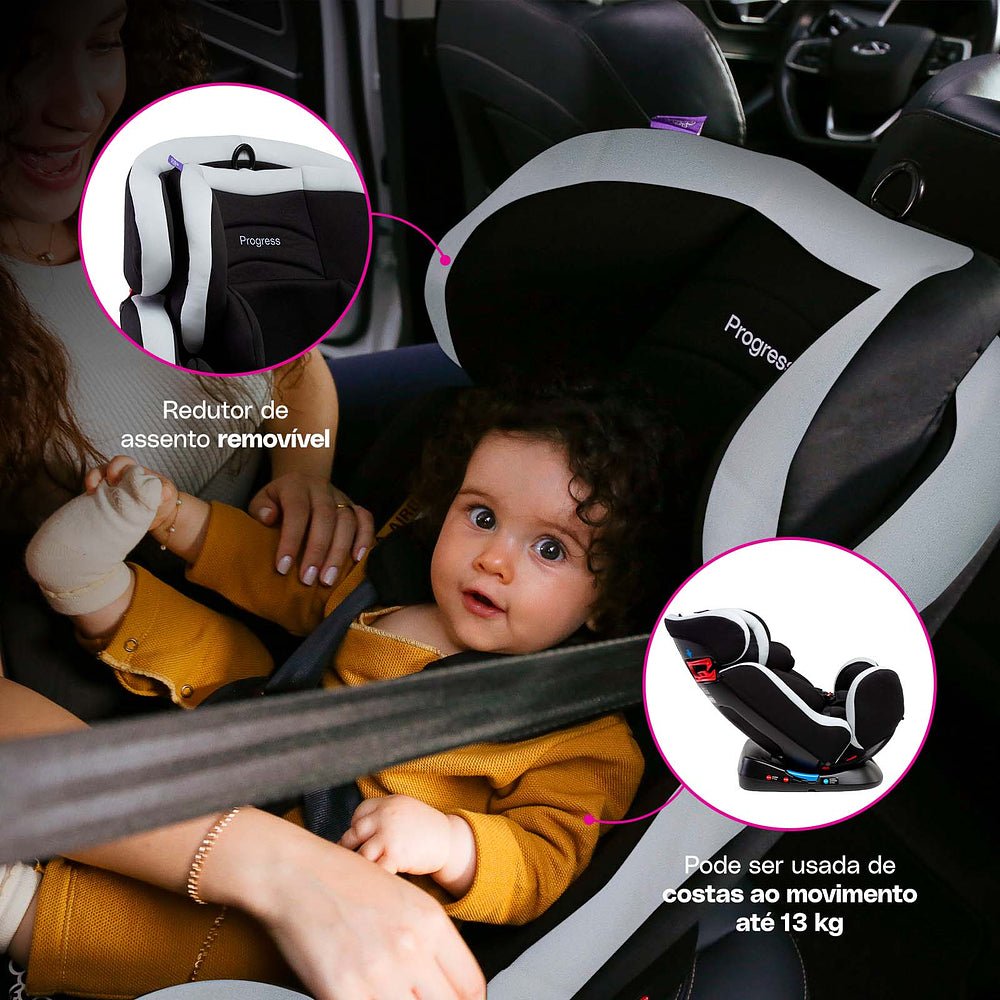 Cadeirinha Progress - BABYLIFECadeira para AutoMinha lojaBABYLIFEIMP02285Preto BronzeCadeirinha Progress