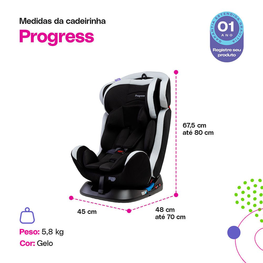 Cadeirinha Progress - BABYLIFECadeira para AutoMinha lojaBABYLIFEIMP02285Preto BronzeCadeirinha Progress