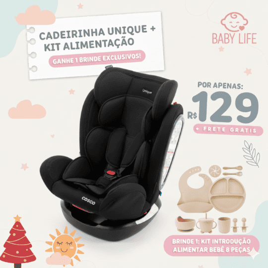 Cadeirinha Unique + Kit Essencial de Alimentação Incluso - BABYLIFECadeira para AutoMinha lojaBABYLIFEIMP01342Preto SportCadeirinha Unique + Kit Essencial de Alimentação Incluso