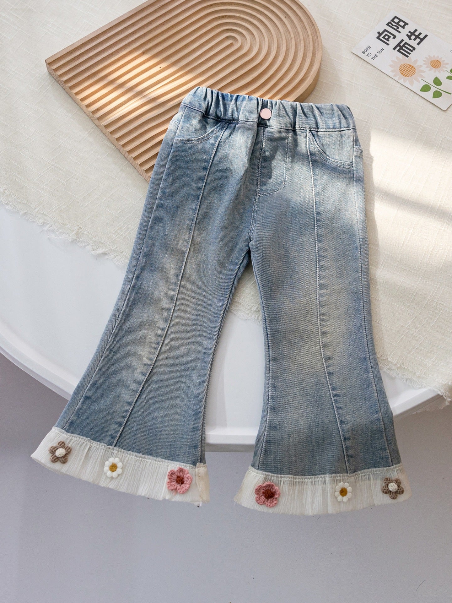 Calça Infantil Feminina Barra Florzinhas - BABYLIFEBabyLifeBABYLIFE6 - 12 MesesCalça Infantil Feminina Barra Florzinhas