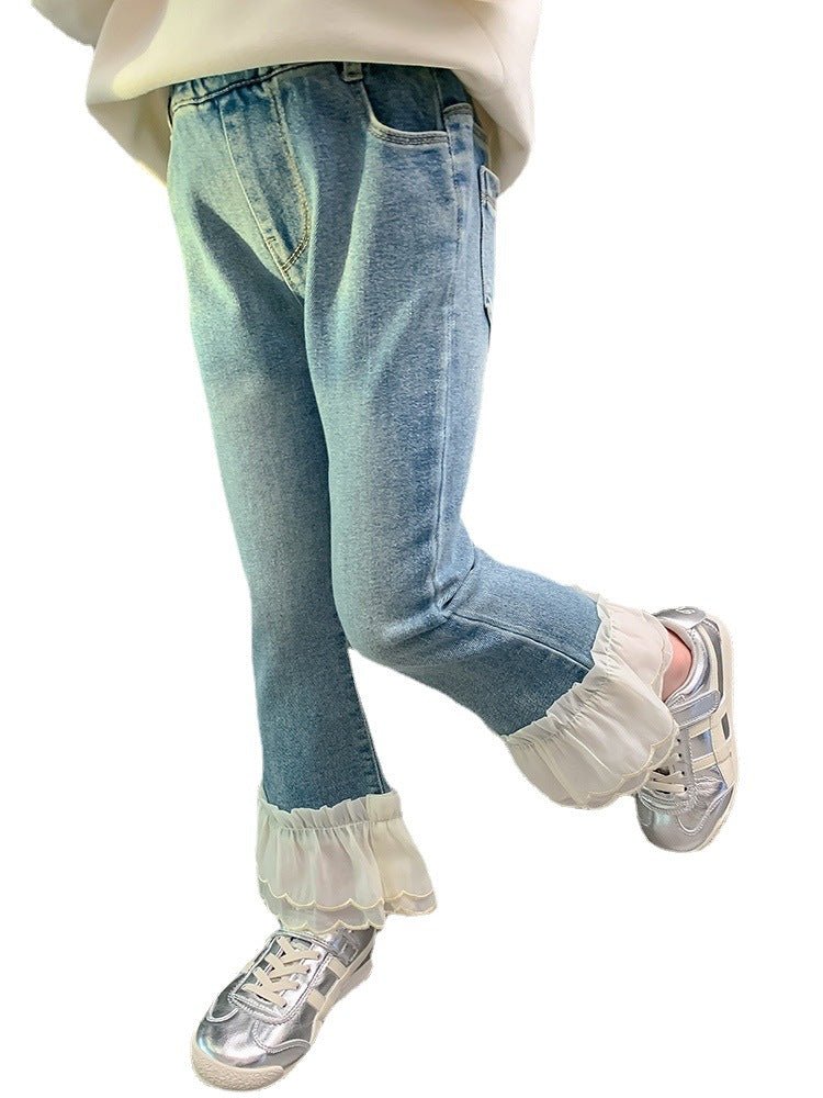 Calça Infantil Feminina Jeans Barrinha Tule - BABYLIFEBabyLifeBABYLIFE1 - 2 AnosCalça Infantil Feminina Jeans Barrinha Tule