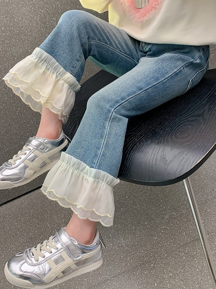 Calça Infantil Feminina Jeans Barrinha Tule - BABYLIFEBabyLifeBABYLIFE1 - 2 AnosCalça Infantil Feminina Jeans Barrinha Tule