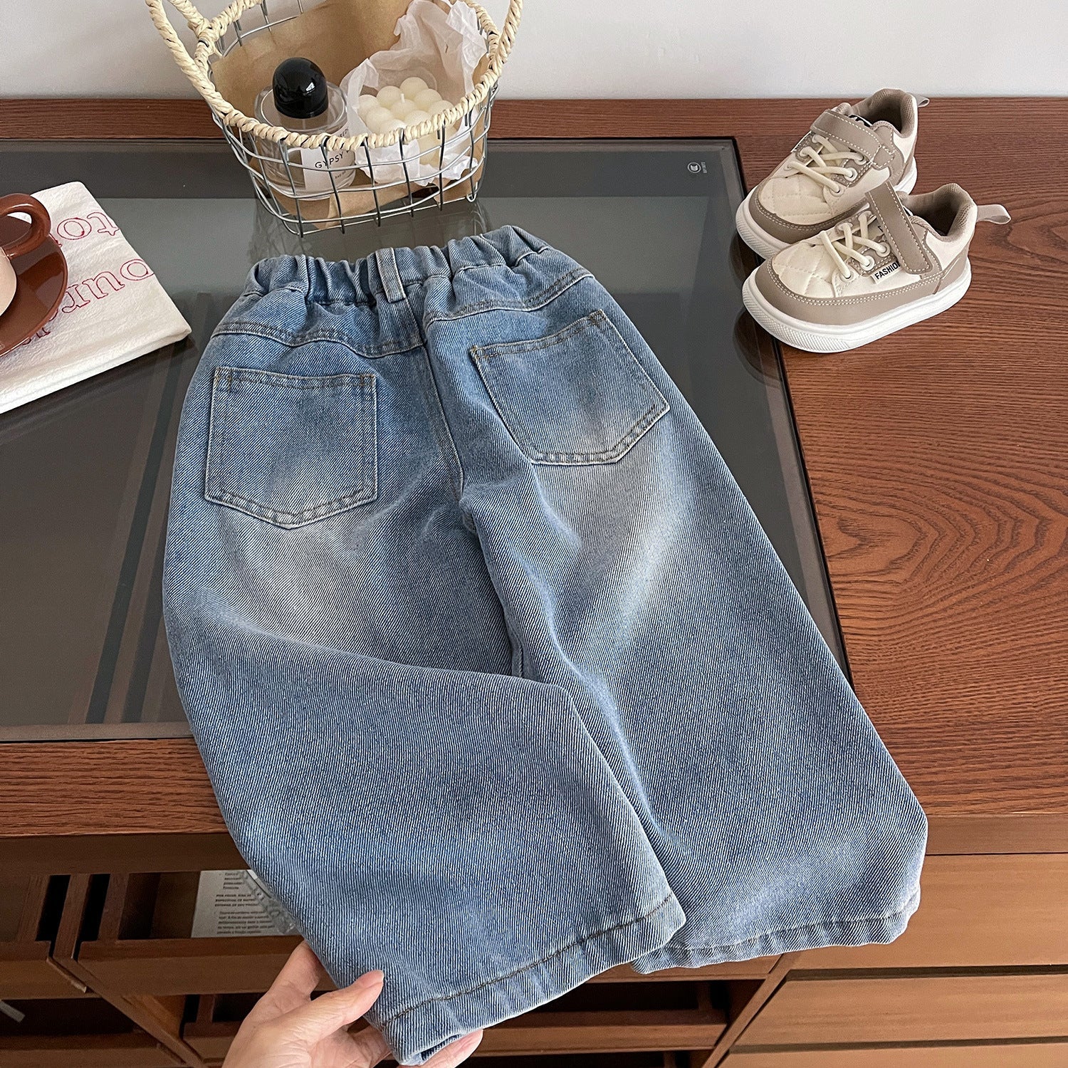 Calça Infantil Feminina Jeans Pantalona - BABYLIFEBabyLifeBABYLIFE1 - 2 AnosCalça Infantil Feminina Jeans Pantalona