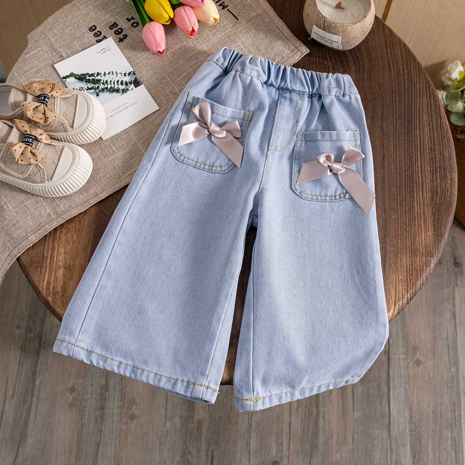 Calça Infantil Jeans Lacinhos - BABYLIFEBabyLifeBABYLIFE6 - 12 MesesCalça Infantil Jeans Lacinhos