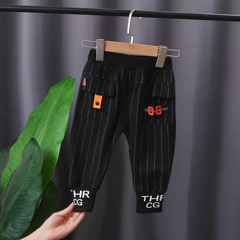 Calça Infantil Masculina Listras - BABYLIFEBabyLifeBABYLIFE14:193XY P 08 BLACK;200000463:200169197PretoCalça Infantil Masculina Listras6 - 9 Meses