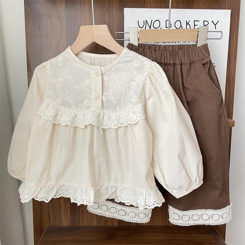 Camisa Infantil Feminina Branco Renda - BABYLIFEBabyLifeBABYLIFE6 - 12 MesesCamisa Infantil Feminina Branco Renda