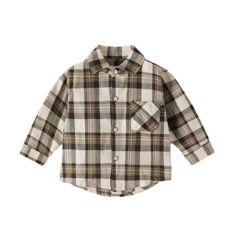 Camisa Infantil Masculina Xadrez - BABYLIFEBabyLifeBABYLIFEMarromCamisa Infantil Masculina Xadrez6 - 12 Meses