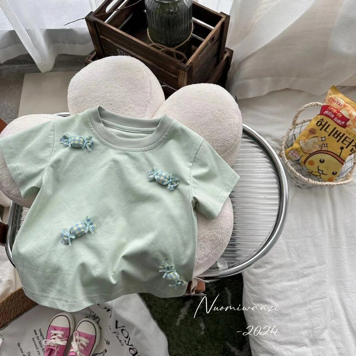 Camiseta Infantil Feminino Detalhes 3d - BABYLIFEBabyLifeBABYLIFEVerdeCamiseta Infantil Feminino Detalhes 3d6 - 12 Meses