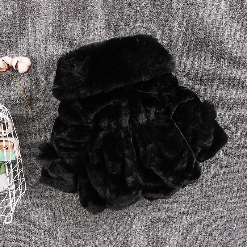 Casaco Infantil Feminino Gola Pelinhos e Pompom - BABYLIFEBabyLifeBABYLIFE14:173Model 1 Black;200000463:20000418712M-18M(Size90)PretoCasaco Infantil Feminino Gola Pelinhos e Pompom12 - 18Meses