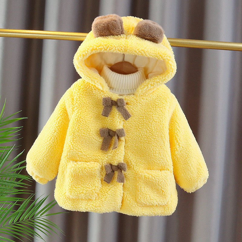 Casaco Infantil Feminino Grosso Lacinhos - BABYLIFEBabyLifeBABYLIFEAmareloCasaco Infantil Feminino Grosso Lacinhos6 - 12 Meses