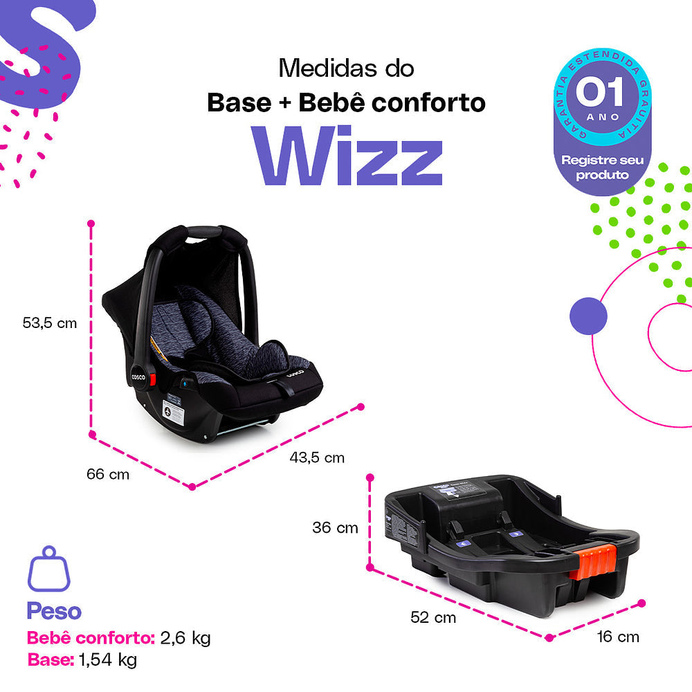 Bebê Conforto Wizz com Base