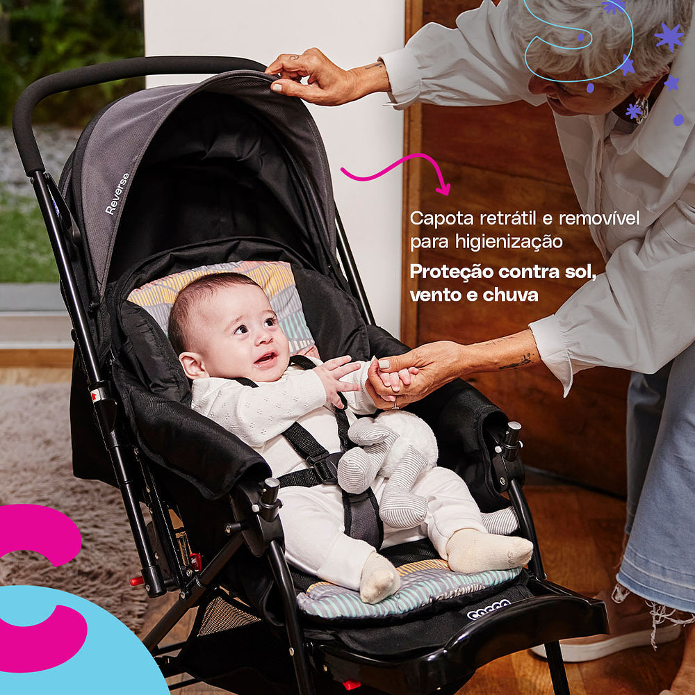 Travel System Reverse Duo + Kit Premium: Mosquiteiro & Organizador