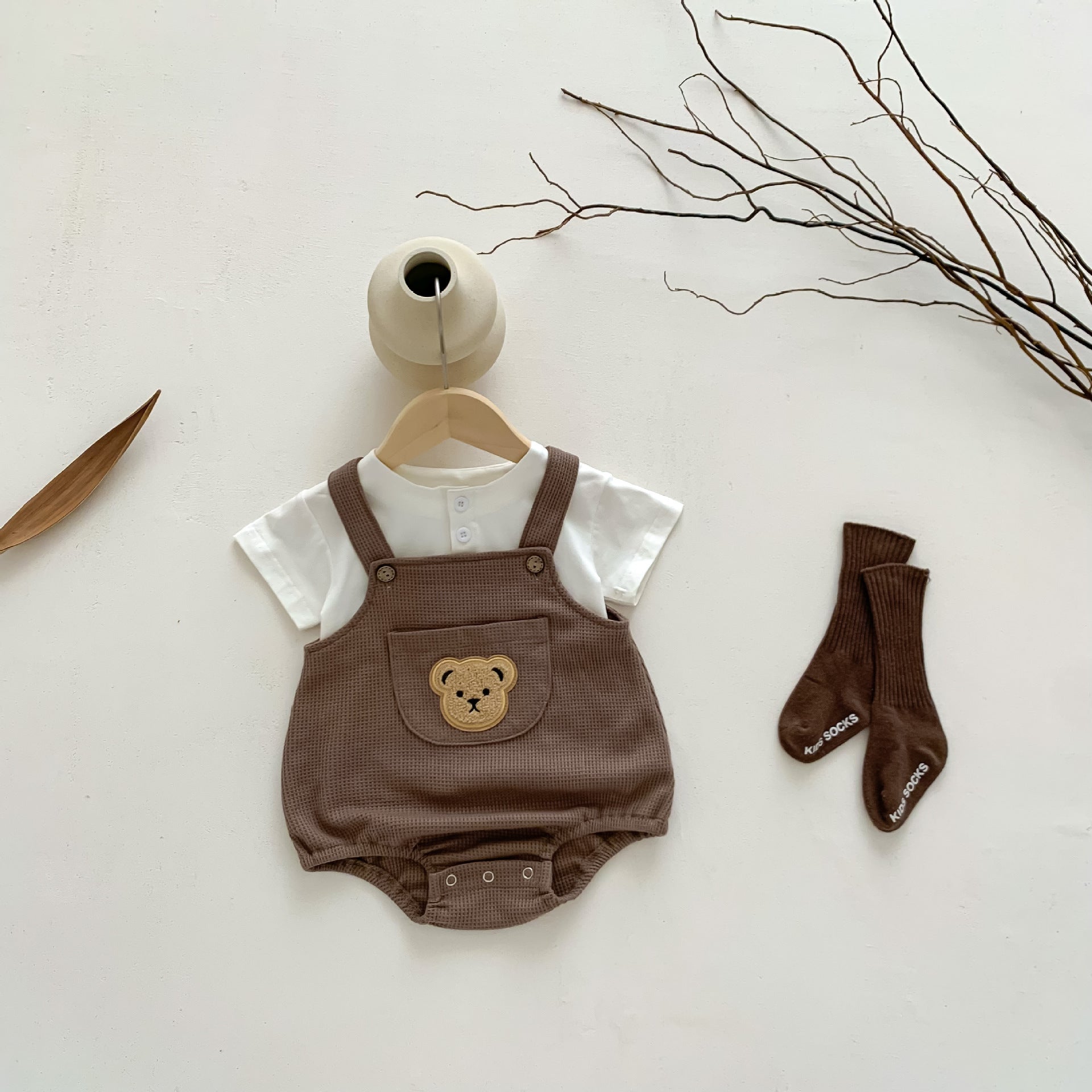 Jardineira Infantil Ursinho - BABYLIFEBabyLifeBABYLIFEMarromJardineira Infantil Ursinho0 - 3 Meses