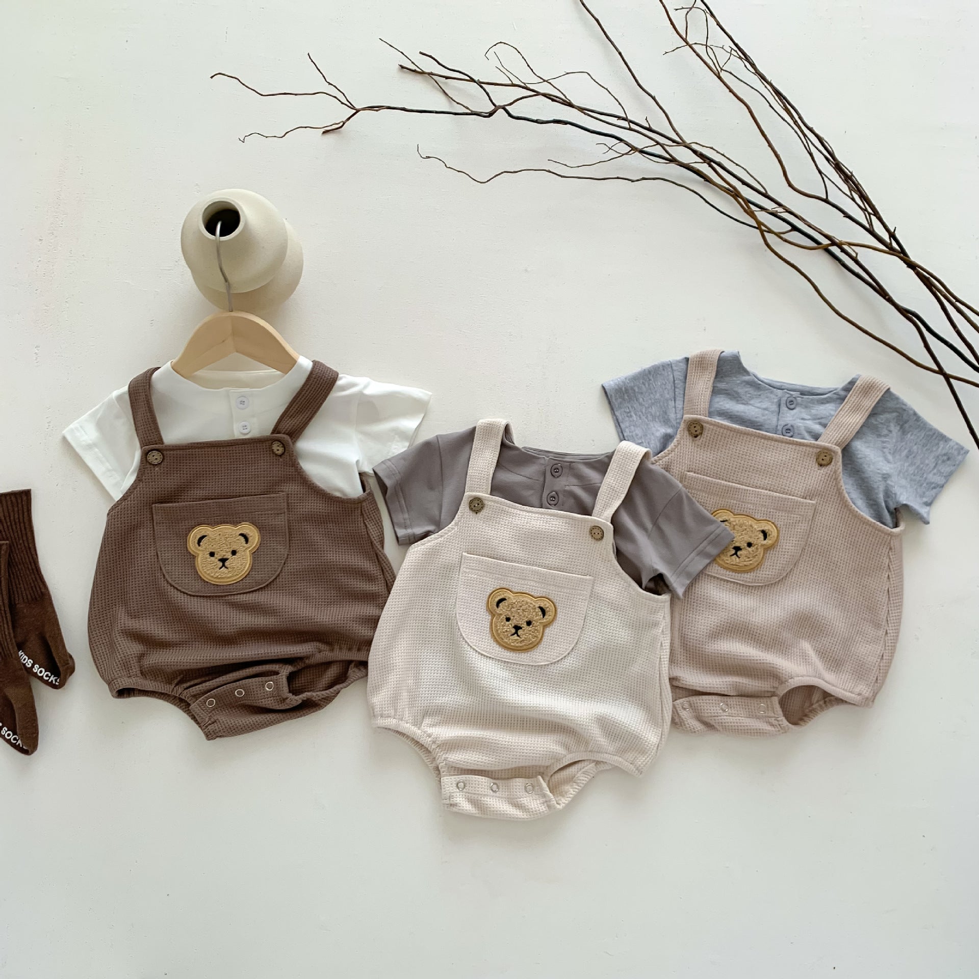 Jardineira Infantil Ursinho - BABYLIFEBabyLifeBABYLIFEOff WhiteJardineira Infantil Ursinho0 - 3 Meses
