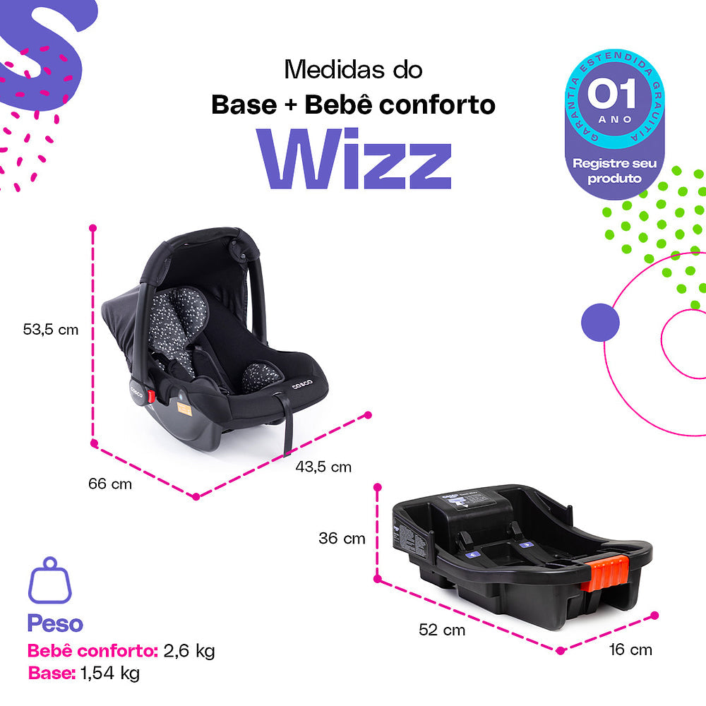 Bebê Conforto Wizz com Base