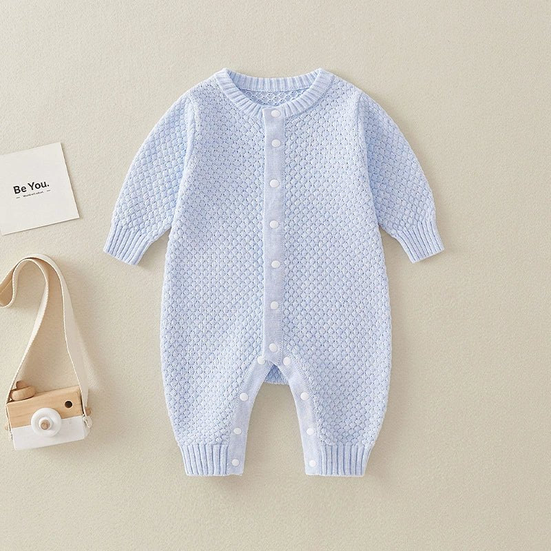 Macacão Infantil de Tricô Botões - BABYLIFEBabyLifeBABYLIFEAzulMacacão Infantil de Tricô Botões0 - 3 Meses