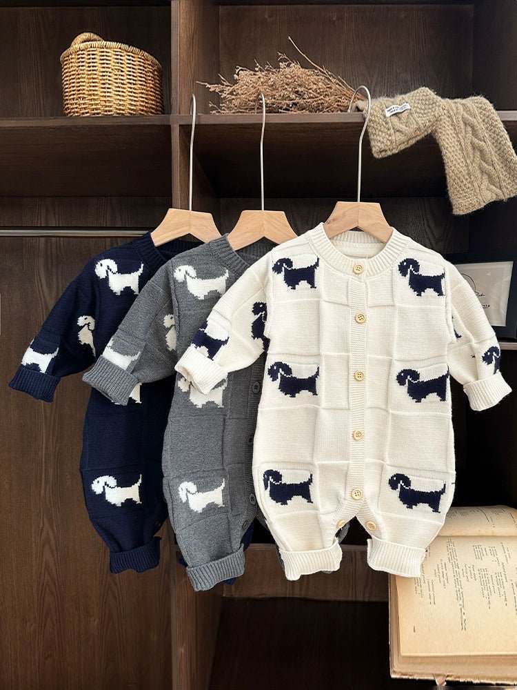 Macacão Infantil de Tricô Cachorrinhos - BABYLIFEBabyLifeBABYLIFEBegeMacacão Infantil de Tricô Cachorrinhos0 - 3 Meses