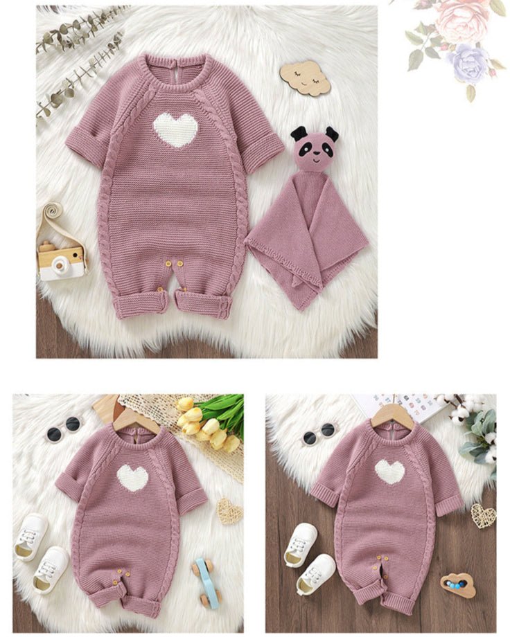 Macacão Infantil de Tricô Coração - BABYLIFEBabyLifeBABYLIFEBegeMacacão Infantil de Tricô Coração1 - 3 Meses