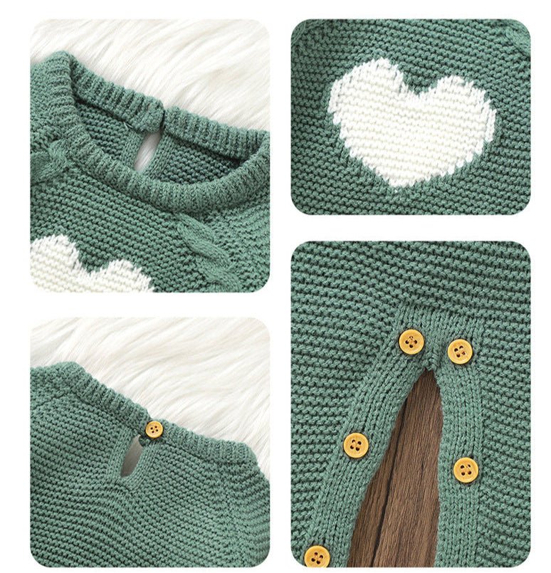 Macacão Infantil de Tricô Coração - BABYLIFEBabyLifeBABYLIFEBegeMacacão Infantil de Tricô Coração1 - 3 Meses