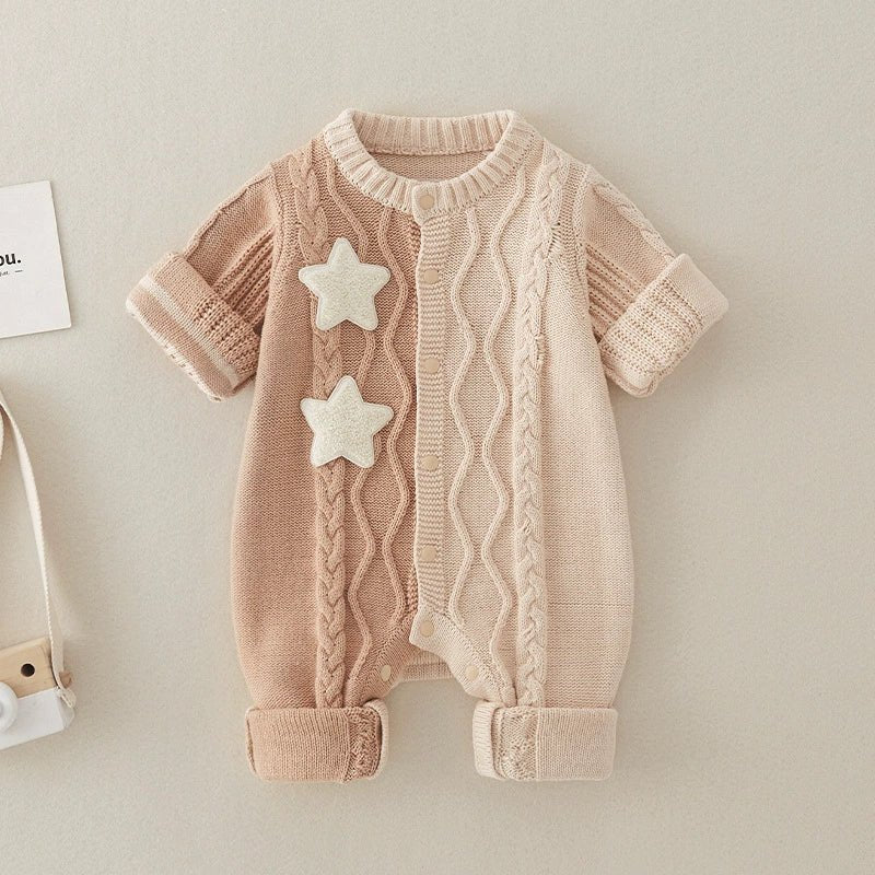 Macacão Infantil de Tricô Estrelinhas - BABYLIFEBabyLifeBABYLIFECaquiMacacão Infantil de Tricô Estrelinhas0 - 3 Meses