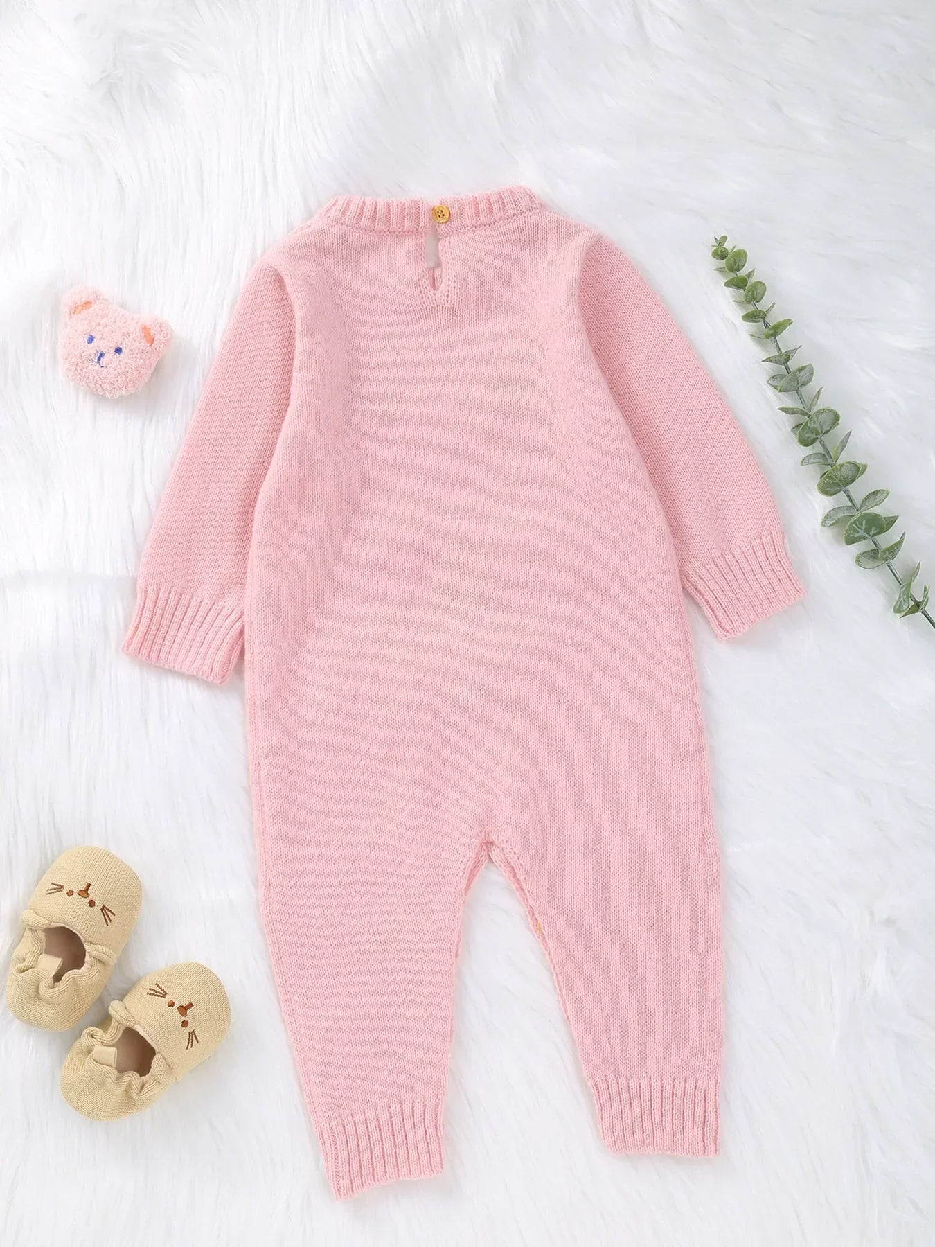 Macacão Infantil De Tricô Florzinhas - BABYLIFEBabyLifeBABYLIFEBrancoMacacão Infantil De Tricô Florzinhas0 - 1 Mes