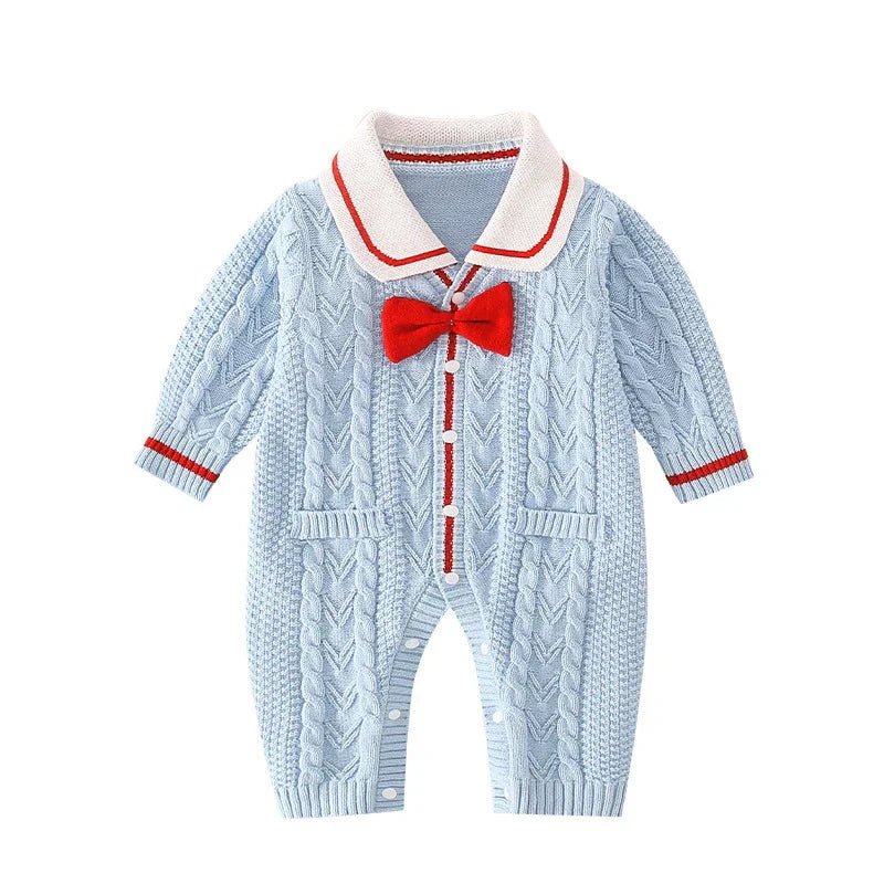 Macacão Infantil de Tricô Gravatinha - BABYLIFEBabyLifeBABYLIFEAzulMacacão Infantil de Tricô Gravatinha0 - 3 Meses