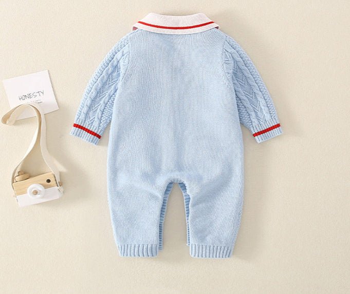 Macacão Infantil de Tricô Gravatinha - BABYLIFEBabyLifeBABYLIFEAzulMacacão Infantil de Tricô Gravatinha0 - 3 Meses