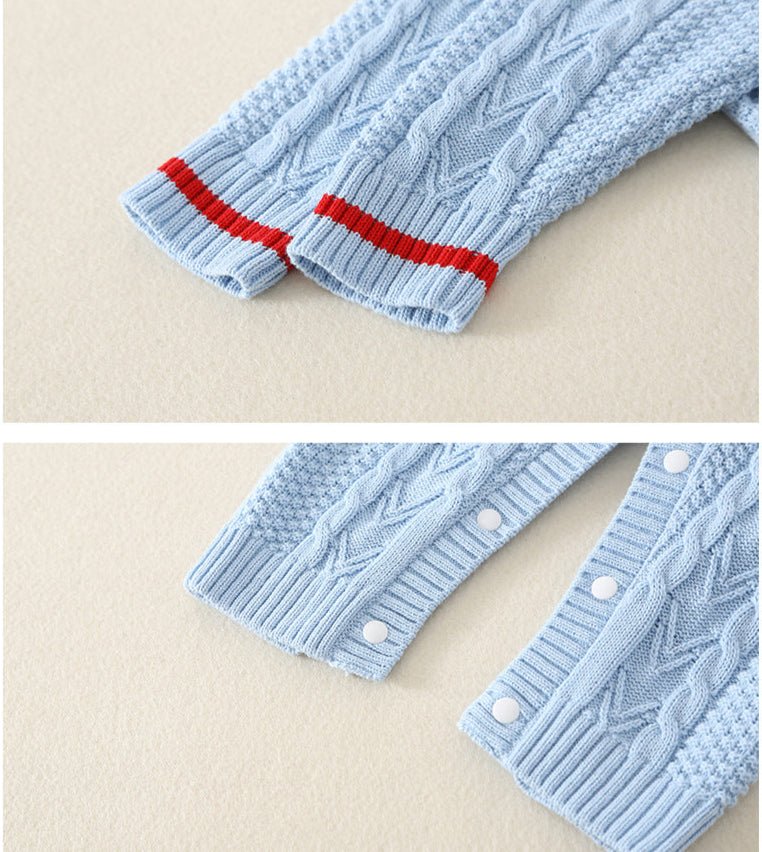 Macacão Infantil de Tricô Gravatinha - BABYLIFEBabyLifeBABYLIFEAzulMacacão Infantil de Tricô Gravatinha0 - 3 Meses