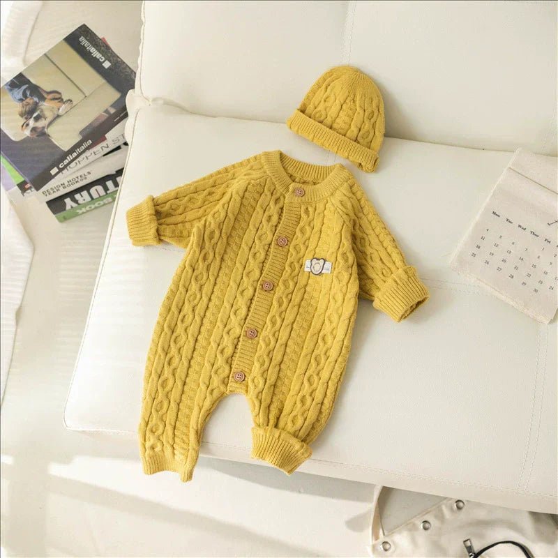 Macacão Infantil de Tricô Ursinho - BABYLIFEBabyLifeBABYLIFEAmareloMacacão Infantil de Tricô Ursinho3 - 5 Meses