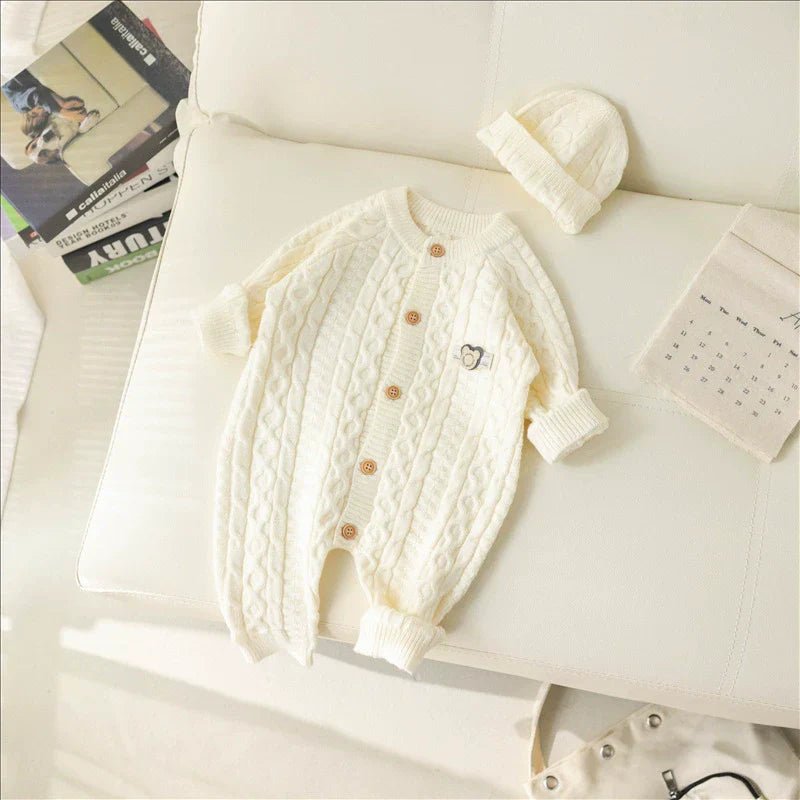 Macacão Infantil de Tricô Ursinho - BABYLIFEBabyLifeBABYLIFEBegeMacacão Infantil de Tricô Ursinho3 - 5 Meses