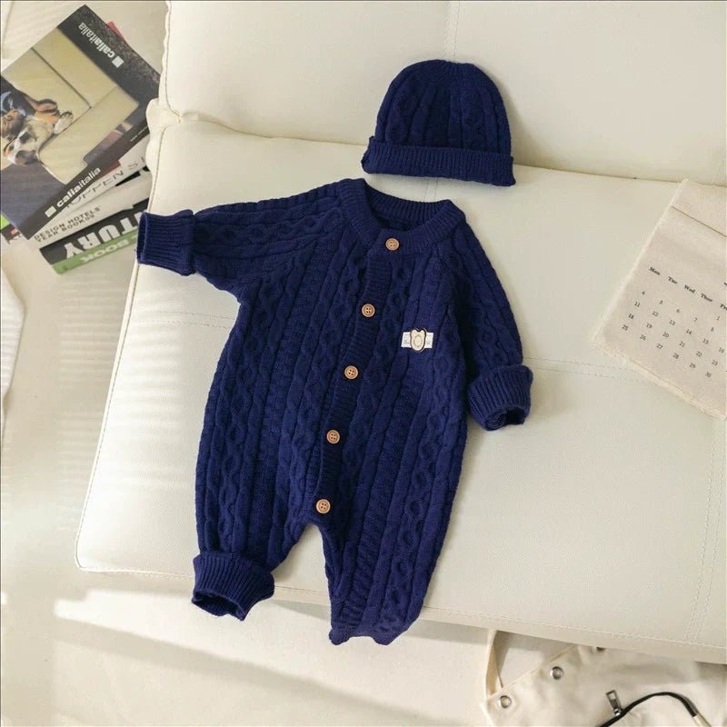 Macacão Infantil de Tricô Ursinho - BABYLIFEBabyLifeBABYLIFEMarinhoMacacão Infantil de Tricô Ursinho3 - 5 Meses