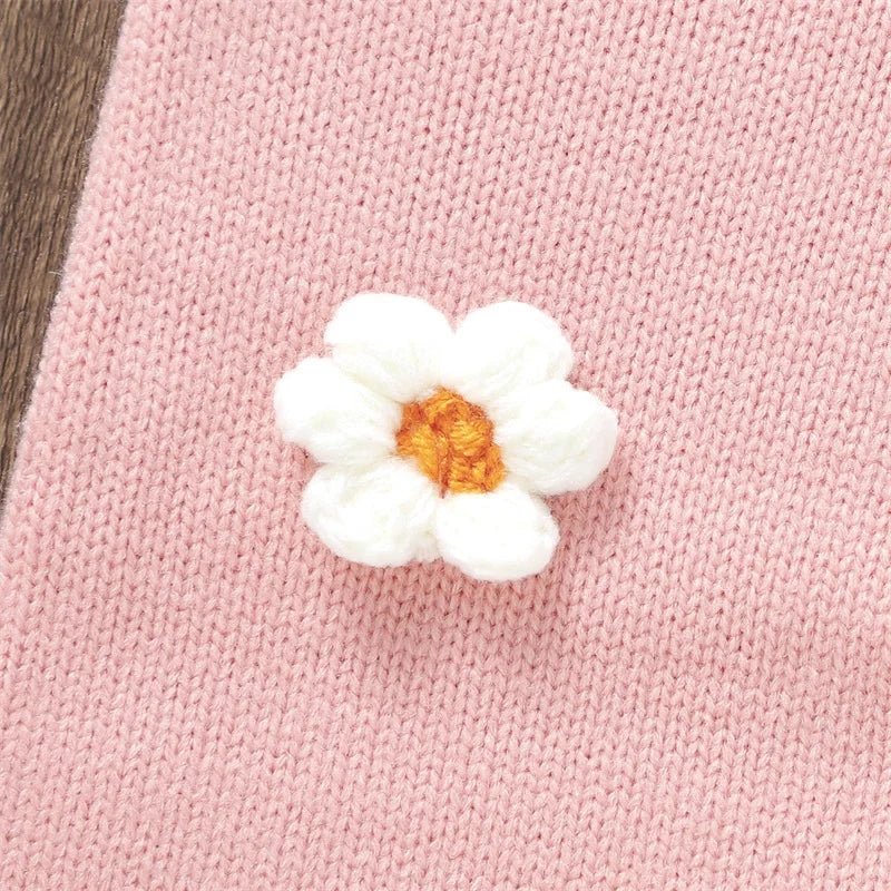 Macacão Infantil Feminino Tricô Florzinhas - BABYLIFEBabyLifeBABYLIFE0 - 3 MesesMacacão Infantil Feminino Tricô Florzinhas