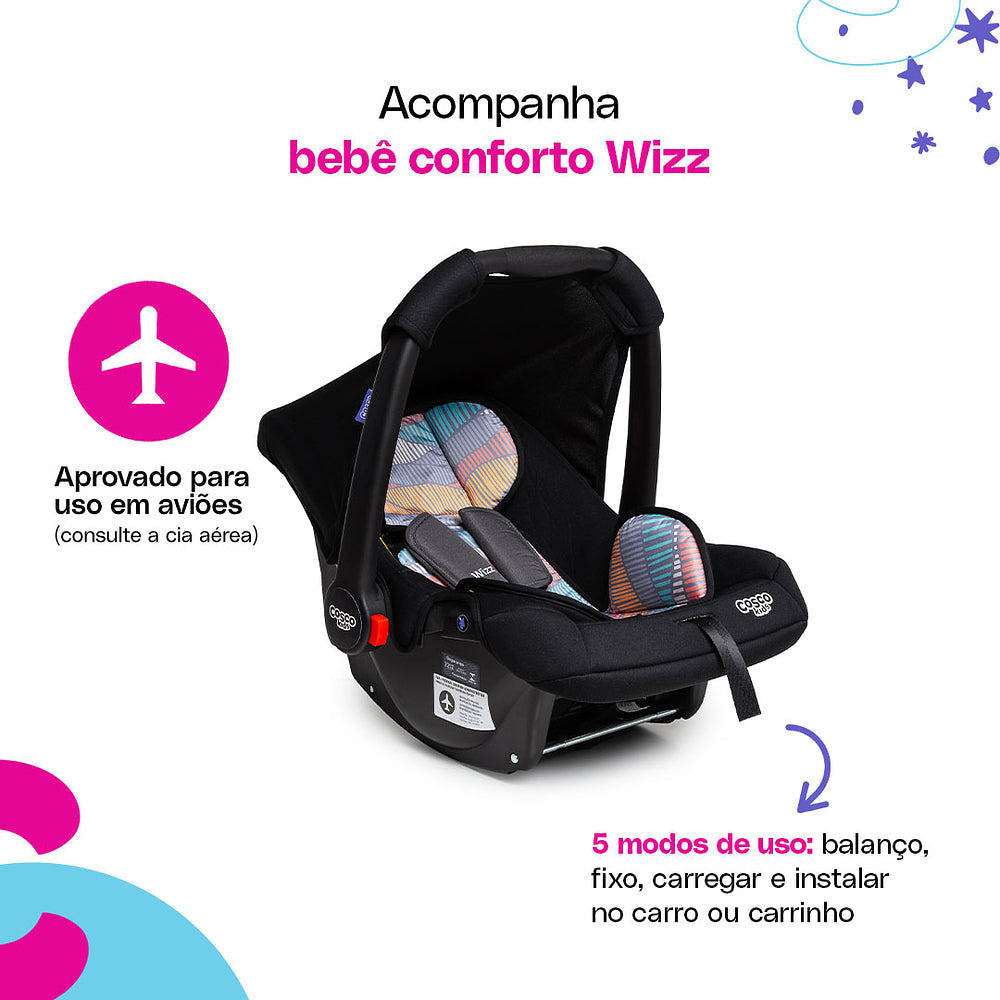 Travel System Reverse Duo + Kit Premium: Mosquiteiro & Organizador